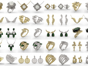 jewelry pack with 300 models 3D Принт Модель