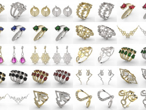 jewelry pack with 300 models 3D Принт Модель
