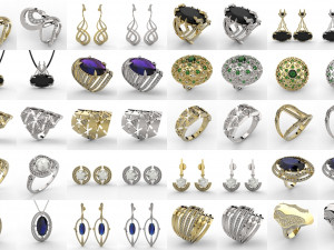 jewelry pack with 300 models 3D Принт Модель