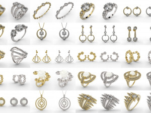 jewelry pack with 300 models 3D Принт Модель