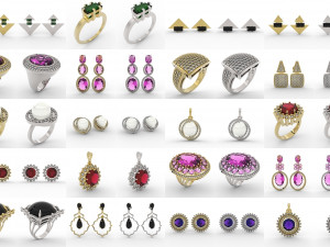 jewelry pack with 300 models 3D Принт Модель