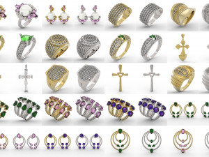 jewelry pack with 300 models 3D Принт Модель