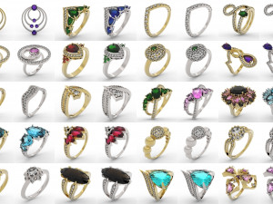jewelry pack with 300 models 3D Принт Модель