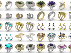 jewelry pack with 300 models 3D Принт Модель