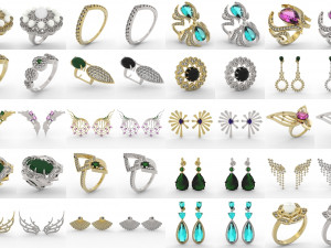jewelry pack with 300 models 3D Принт Модель
