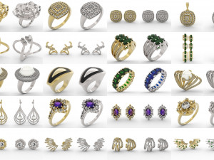 jewelry pack with 300 models 3D Принт Модель