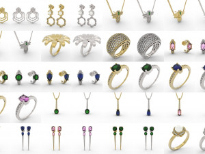 jewelry pack with 300 models 3D Принт Модель