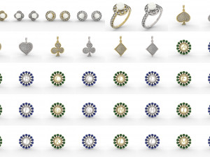 jewelry pack with 300 models 3D Принт Модель