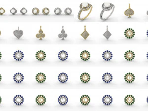 jewelry pack with 300 models 3D Print Model