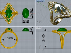 ring 369 jewelry Modelo de Impressão 3D