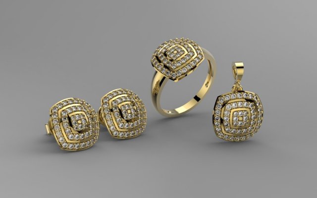 set jewelry 3d Modèles 3D en vedette .c4d .max .obj .3ds .fbx .stl .blend 