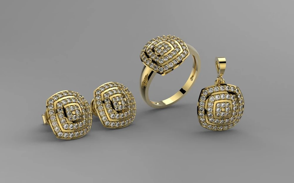 set jewelry 3d 3D Print Model .c4d .max .obj .3ds .fbx .stl .blend 