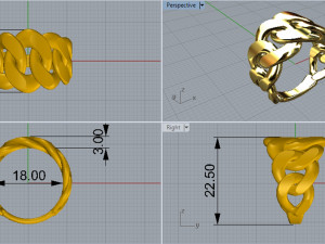 chain ring 383 jewelry Modelo de Impressão 3D