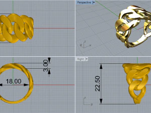 chain ring 383 jewelry 3D Print Model
