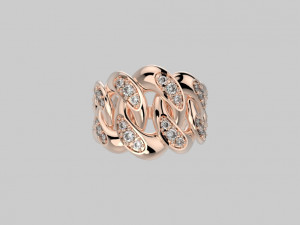 chain ring 384 jewelry Modèles 3D en vedette