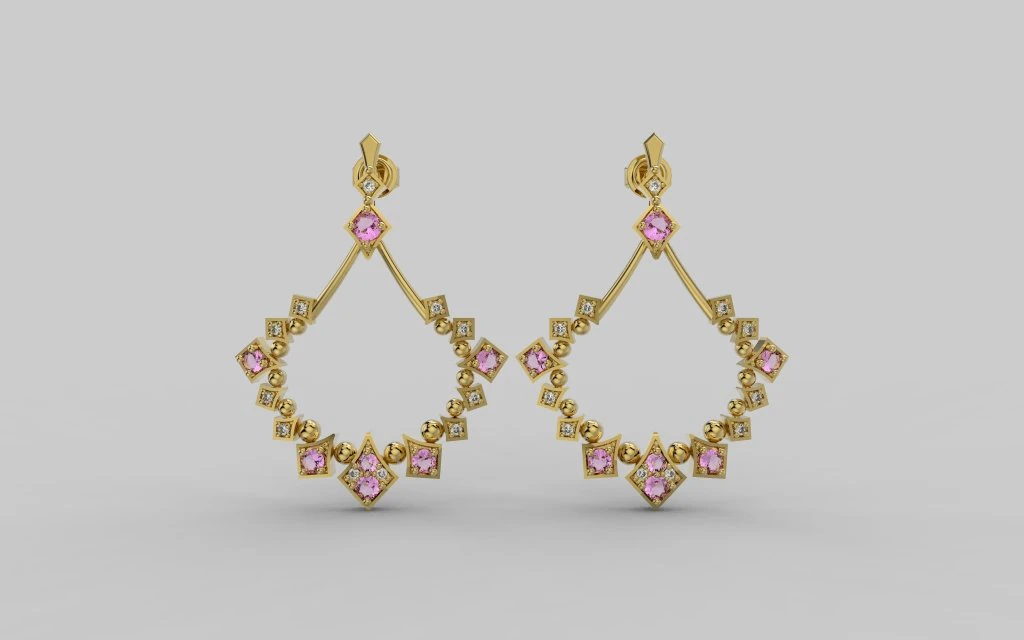 earring 347 jewelry 3D Print Model .c4d .max .obj .3ds .fbx .stl .blend 
