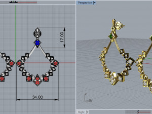 earring 347 jewelry 3D Baskı Modeli