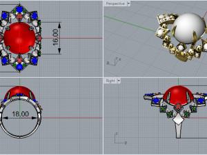 ring 346 jewelry Modelo de Impressão 3D