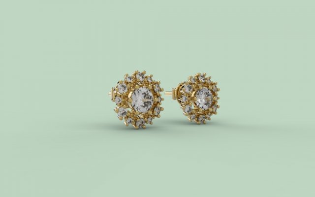 earring 303 jewelry 3Dプリントモデル .c4d .max .obj .3ds .fbx .stl .blend 