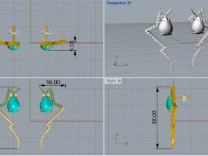 earring 55 jewelry 3D Print Model
