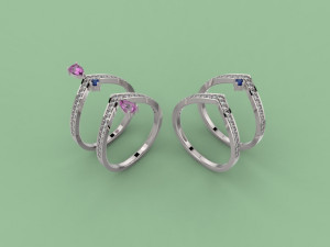 set 389 jewelry 3D प्रिंट मॉडल