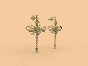 earring 391 jewelry Model do druku 3D
