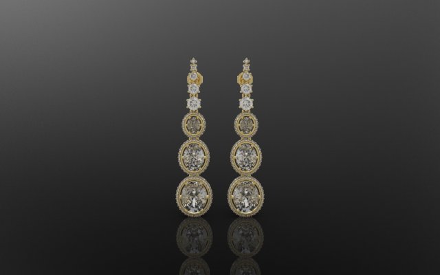 earring 394 jewelry Model do druku 3D .c4d .max .obj .3ds .fbx .stl .blend