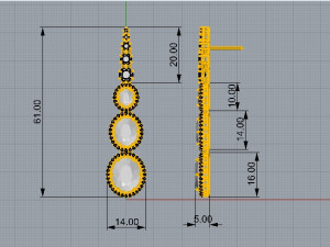 earring 394 jewelry Model do druku 3D