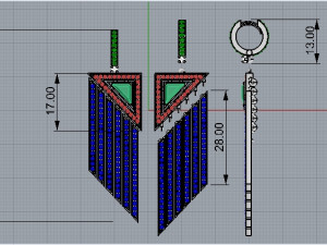 earring 397 jewelry Modèles 3D en vedette