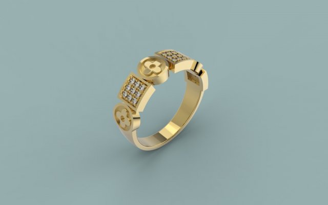 ring 398 jewelry Modello di stampa 3D .c4d .max .obj .3ds .fbx .stl .blend 