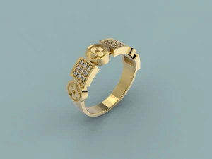 каблучка 398 ювелірні вироби 3D Принт Модель