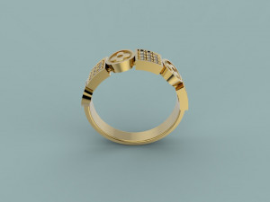 ring 398 jewelry Modello di stampa 3D