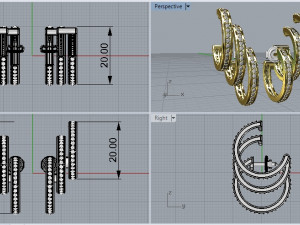 ear cuff 405 jewelry 3D 프린트 모델