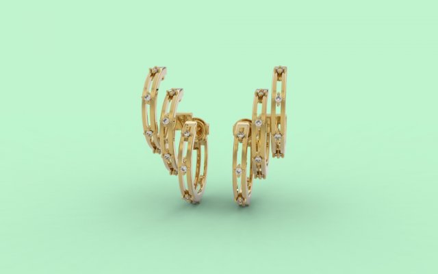 ear cuff 406 jewelry Modelo de impresión 3D .c4d .max .obj .3ds .fbx .stl .blend 