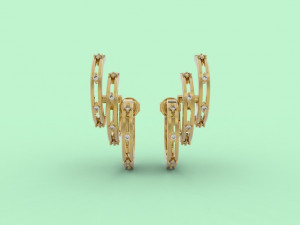 ear cuff 406 jewelry Modelo de impresión 3D