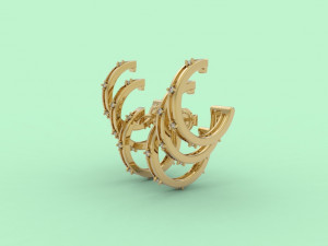 ear cuff 406 jewelry Modelo de impresión 3D
