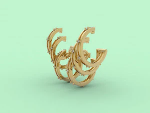 ear cuff 406 jewelry 3D Print Model