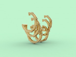 ear cuff 406 jewelry Modelo de impresión 3D