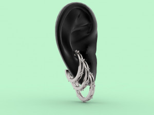 ear cuff 406 jewelry Modelo de impresión 3D