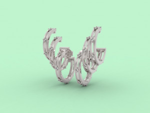 ear cuff 406 jewelry Modelo de impresión 3D