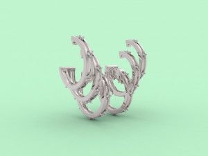 ear cuff 406 jewelry Modelo de impresión 3D