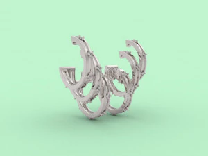 ear cuff 406 jewelry 3D Print Model