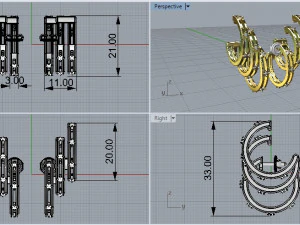 ear cuff 406 jewelry 3D Print Model