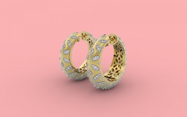 earring 308 jewelry Modelo de impresión 3D .c4d .max .obj .3ds .fbx .stl .blend 