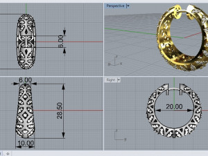earring 308 jewelry Modelo de impresión 3D