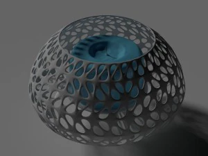 lilin poli tinggi Model 3D