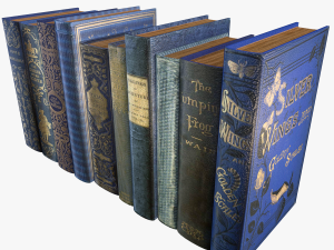 old books type 13 low poly 3D Model