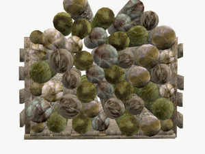 wood log low poly type 1 3D Model