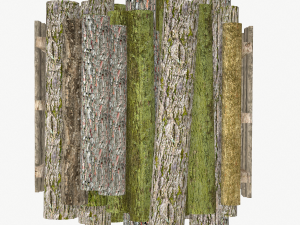 wood log low poly type 1 3D Model