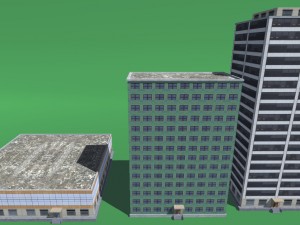 mobile buildings low poly 3D Model
